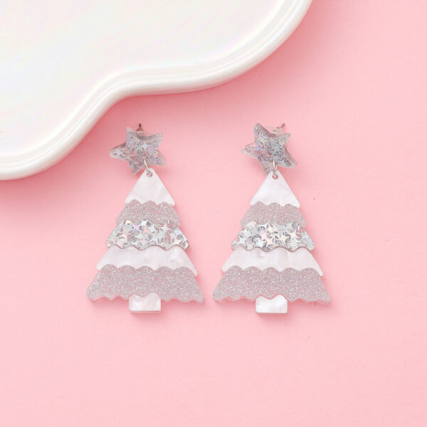 oly-31f72d4d73392c78ebf1d798709b010f Wholesale Christmas acrylic earrings accessories Europe and the United States cross-border new Christmas tree stitching cartoon earrings earrings