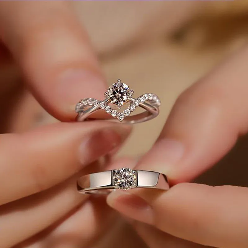 Wholesale Elegant Simple Style Crown Copper Plating Inlay Zircon Rings