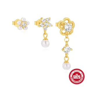 3 Sets of Gold #4 / 925 Silver