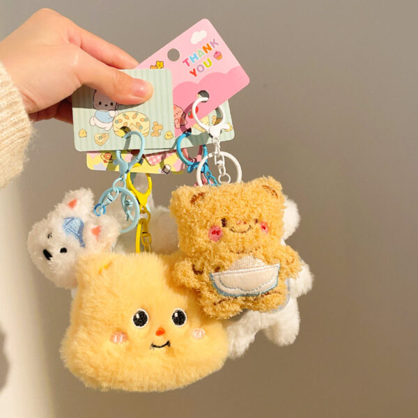 Wholesale Small gifts do activities push key chain accessories cute plush doll bag pendant ornaments doll stall