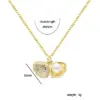 Wholesale Jewelry Elegant Shell 304 Stainless Steel Copper Artificial Pearls Zircon 18K Gold Plated K Gold Plated Plating Inlay Pendant Necklace
