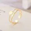 Wholesale Fashion Butterfly Titanium Steel Plating Open Ring