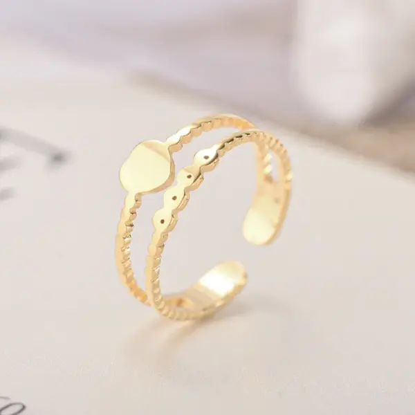 Wholesale Fashion Butterfly Titanium Steel Plating Open Ring