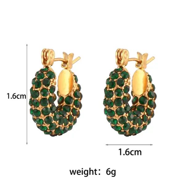 Wholesale PVD Coated Real Gold Plated 18K Gold Geometric 304 Stainless Steel Fashion Waterproof Non Tarnish Earrings