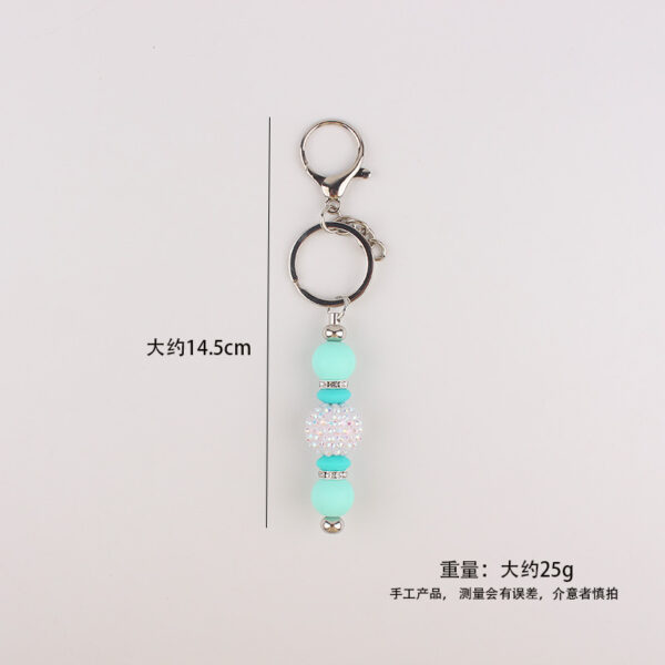Wholesale New Bling Bead Tassel Keychain Personalized Pendant Key Ring Bag Pendant Pendant Silicone Keychain