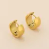 Wholesale 304 Stainless Steel Geometric PVD Coated 18K Real Gold Plated Basic Waterproof Non Tarnish Hoop Earrings