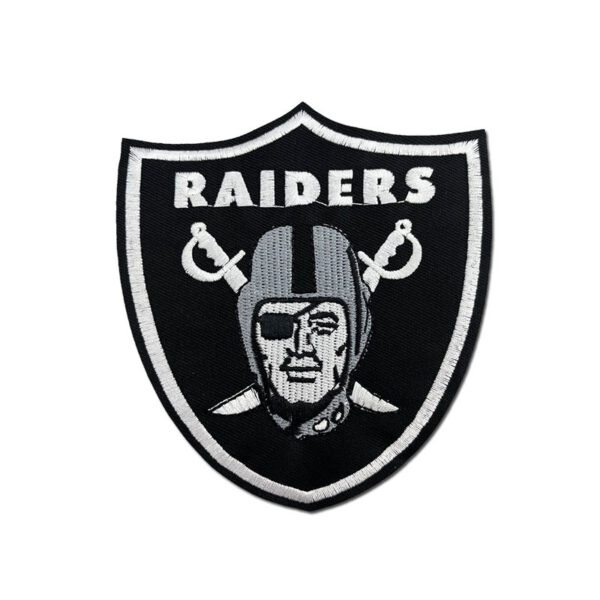 Wholesale Black and white shield classic badge embroidery repair patch clothing aessories