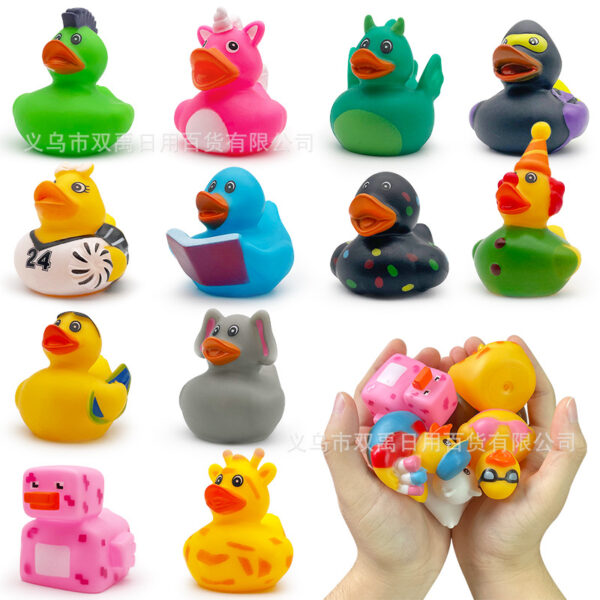Wholesale Little Yellow Duck pinch music bath water toy vinyl color duck bathroom doll Little Duck milk tea shop small gift
