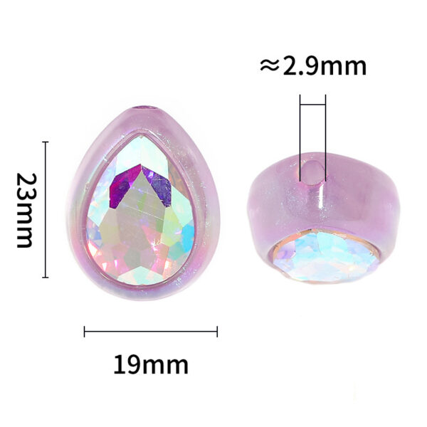 oly-322f0079c619bacdf2d4c18d211c4c71 Wholesale Luminous Fine Flash Water ops Beaded Colorful Rhinestone Patch Acrylic Beads DIY Mobile Phone Chain Necklace Aessories