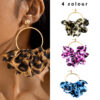 Wholesale Colorful leopard print fabric earrings