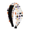 Wholesale Fabric Halloween Spider Skull Pumpkin Knotted Wide Brim Headband