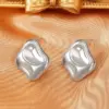 Wholesale 304 Stainless Steel Water Droplets PVD Coated 18K Gold Plated Simple Style Classic Style Waterproof Non Tarnish Gold Silver Ear Studs