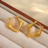 Wholesale 1 Pair Basic Simple Style Irregular Geometric Plating 304 Stainless Steel 18K Gold Plated Earrings