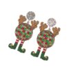 Wholesale Christmas Series Elk Gloves Acrylic Earrings