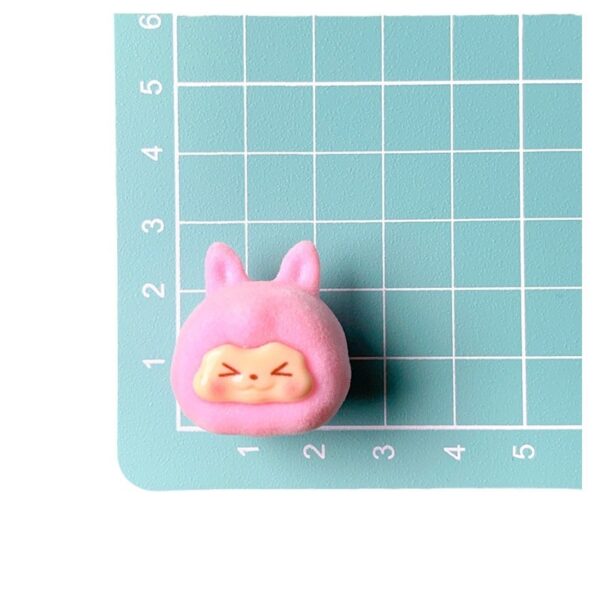 Wholesale With hole flocking medium dopamine KK adorable diy mobile phone chain accessories jewelry ornaments