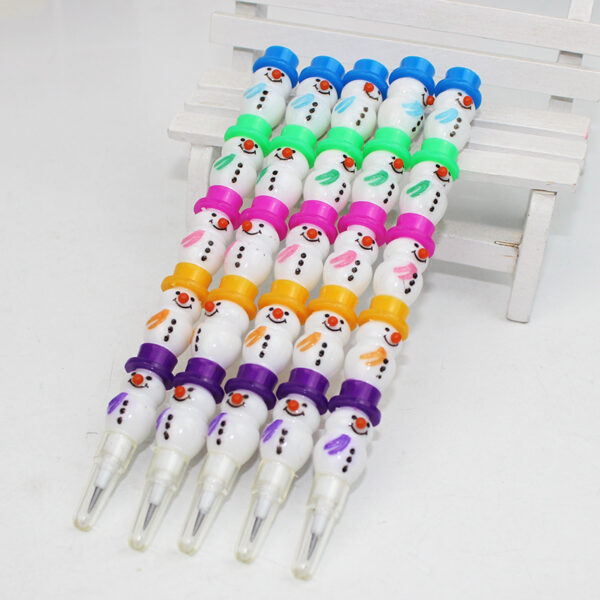 Wholesale Korean Creative Snowman 5-section Building Blocks Pencil Pencil No-cutting Removable Cartoon Student Learning Supplies
