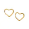 Wholesale Romantic Heart Shape Gold Plated 304 Stainless Steel PVD Coated Earrings
