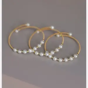 Pearl Gold Bracelet-White