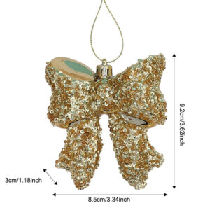 Gold plastic small pendant bow