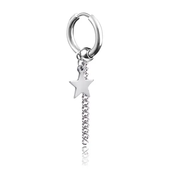 Wholesale Fashion Star Stainless Steel Dangling Earrings Plating Stainless Steel Earrings 1 Piece