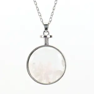 Silver Light Pink Crystal