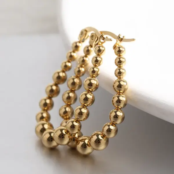 Wholesale 1 Pair Elegant Simple Style U Shape Plating Stainless Steel 18k Gold Plated Earrings