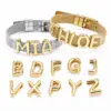 Copper 18K Gold Plated Plating Letter Bracelets