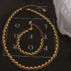 Wholesale PVD Coated Real Gold Plated 18K Gold Geometric 304 Stainless Steel Fashion Waterproof Non Tarnish Bracelets Necklace