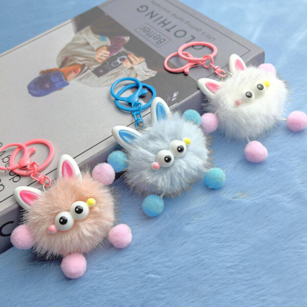 oly-328a7aefe65365fb662e8a33ca44974e Wholesale Imitation mink fur ear elf plush cartoon pendant Mao Mao cute cartoon fur ball couple girlfriends gift keychain