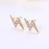 Wholesale Simple Mini Lightning Zircon Female Simple Stud Copper Earrings Wholesale