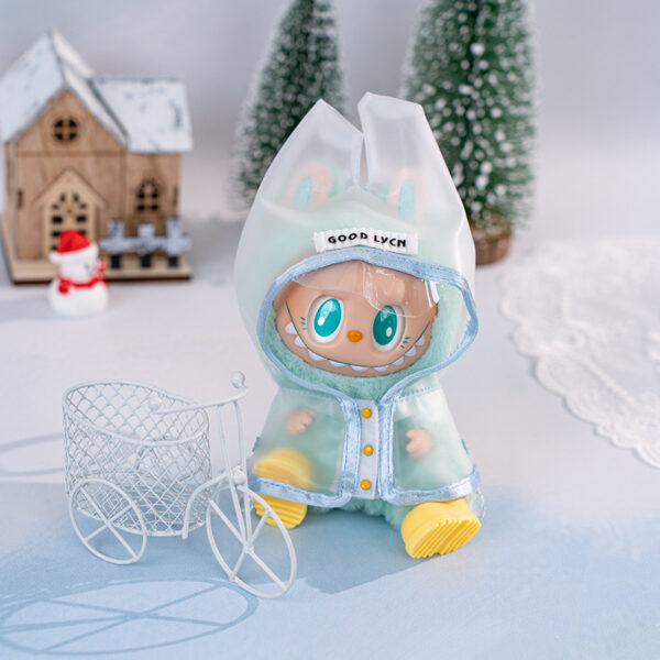 Wholesale doll transparent raincoat doll replacement clothes suitable for 15-17cm clothes first, second and third generation