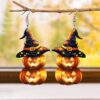 oly-3294d19d5a763b90d5916eb8aa8ab5f8 Wholesale Cross-border Halloween Carnival Party Demon Pumpkin Wizard Hat Acrylic Earrings Funny Personality Ghost Earrings