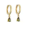 Wholesale Fashion Water Droplets Copper Artificial Gemstones Copper Earrings
