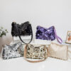 oly-3295d1fe0e77a3ac53c631cb69ae9e67 Wholesale 2025 New Foreign Trade Cross-Border Simple Lightweight Bag Women's Textured Sequin Armpit Bag Single Shoulder Crossbody Bag Mobile Phone Bag