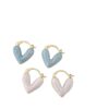 Wholesale New style oil dripping lovely ear buckle light luxury high-grade French heart-shaped temperament earrings niche design all-match earrings