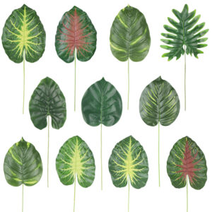 Wholesale Cross-border Artificial Simulated Green Plants, Interior Decoration, Taro Leaves, Green Plant Wall Accessories, Fake Leaves, Wedding Arrangements, Spring Rain Leaves