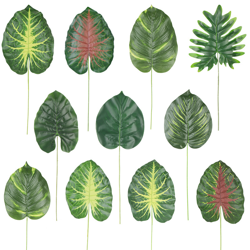 Wholesale Cross-border Artificial Simulated Green Plants, Interior Decoration, Taro Leaves, Green Plant Wall Aessories, Fake Leaves, Wedding Arrangeme