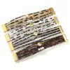 Bohemian Leopard Pu Leather Alloy Beaded Buckle Artificial Pearls Gold Plated Sier Plated Women's Bracelets