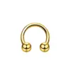Stainless Steel Body Piercing Jewelry Hypoallergenic Half Ring C-Shaped Ball Ring Lip Ring Nose Ring Geometric Punk Style Unisex