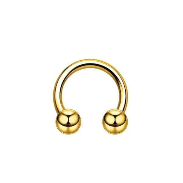 Stainless Steel Body Piercing Jewelry Hypoallergenic Half Ring C-Shaped Ball Ring Lip Ring Nose Ring Geometric Punk Style Unisex
