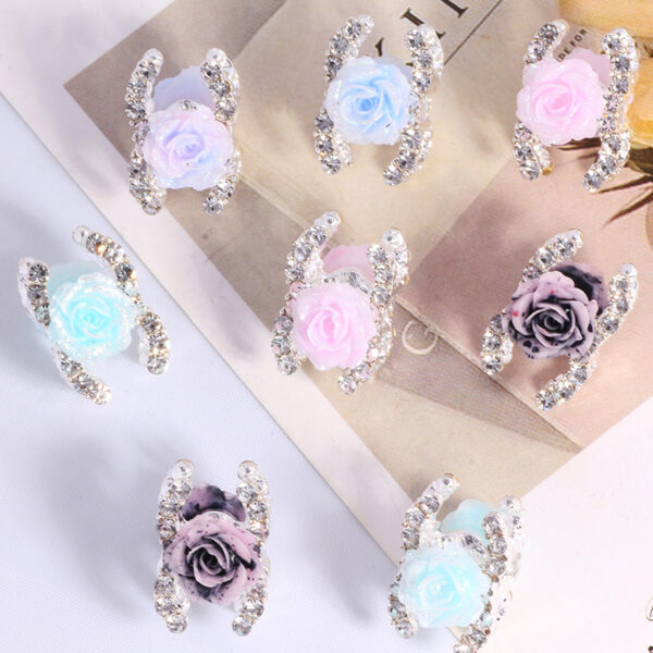Wholesale Double C Alloy Rose Cute Straight Hole Loose Beads Beaded DIY Mobile Phone Chain Key Chain Bag Chain Jewelry Accessories