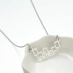 Geometric Necklace / Steel Color