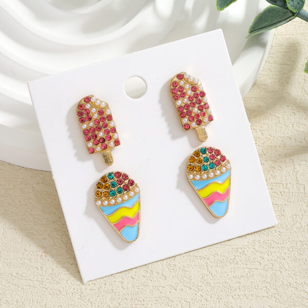 Wholesale Cartoon Ice Creamt Earrings Summer