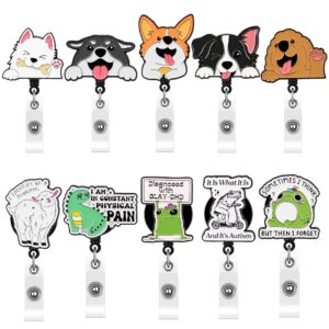 oly-32bde4dc0a314bf6e8f0a64777a19d5f Wholesale New Creative Animal Acrylic Dog Easy Pull Buckle Rotating ID Buckle Doctor Nurse Telescopic Easy Pull Badge Clip
