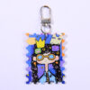 Wholesale 10pcs/pack Acrylic Printed Keychain Pendant DIY Jewelry