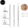 Wholesale 316 Stainless Steel Geometric Pattern Piercing Auxiliary Tool Ear Bone Stud Lip Stud Navel Stud Piercing Guide Needle Straight Rod Curved Rod Needle Guide Rod Hip Hop Punk