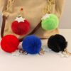 Wholesale Creative Snowflake Fur Ball Keychain Pendant Imitation Rex Rabbit Plush Bag Pendant Fur Ball Accessories Keychain Pendant