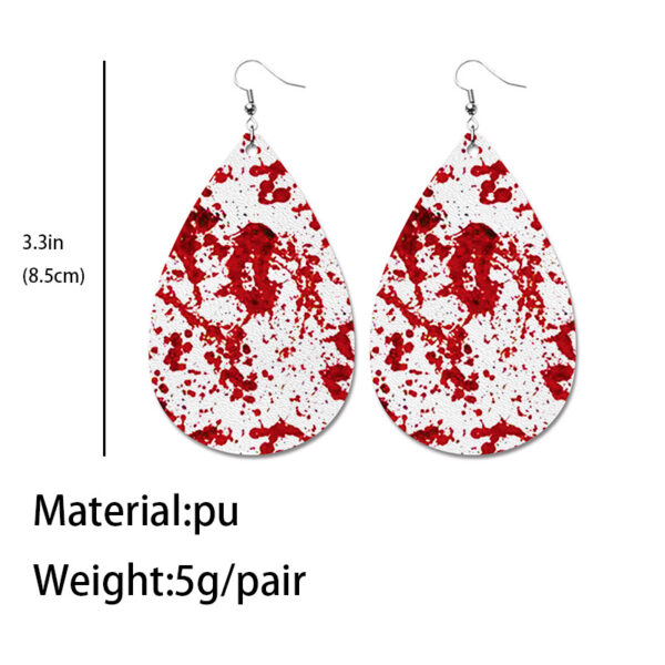Wholesale Halloween funny PU leather earrings