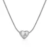 Wholesale Stainless Steel Simple Style Polishing Letter Heart Shape Pendant Necklace