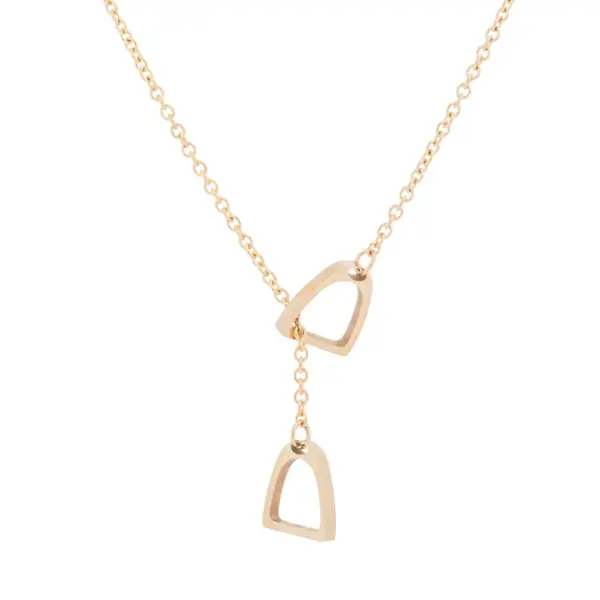 Wholesale Jewelry Fashion 201 Stainless Steel 18K Gold Plated Plating Stainless Steel Necklaces